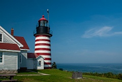 West Quoddy Head Light on a Summer Day in Downeast Maine